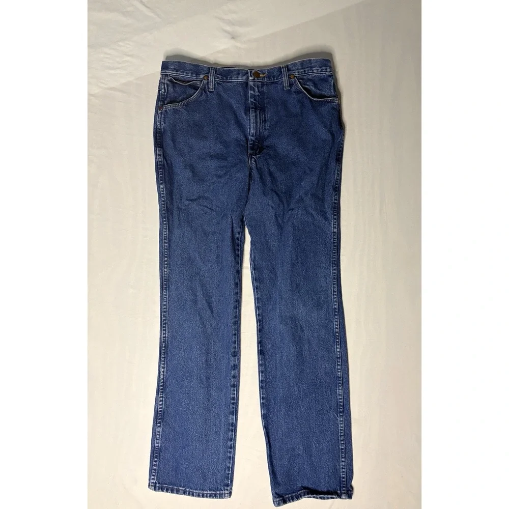 Wrangler Cowboy Cut Drnim Jeans Men's Size 36x34 Blue Western Boot Cut 936GBK